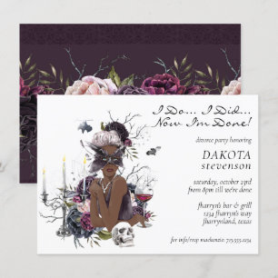 Invitación La Vampiress   Fiesta de Divorcio Moody Gothic Gla