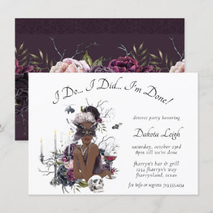 Invitación La Vampiressa   Fiesta de Divorcio Glam Glamour Gó
