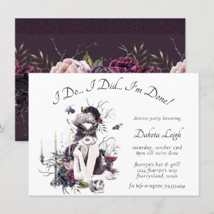 Invitación La Vampiressa   Fiesta de Divorcio Glam Glamour Gó