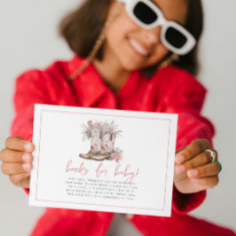 Invitación La Vaquera Floral Rosa Libera Libros De Verdor Par