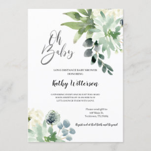 Invitación La vegetación a larga distancia oh Baby Shower