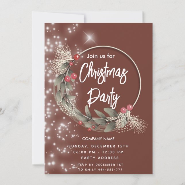 Invitación La vegetación acuática moderna es de carácter corp (Anverso)