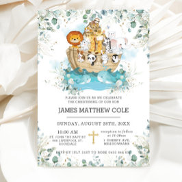 Invitación La vegetación arca de Noé y el bautismo neutral