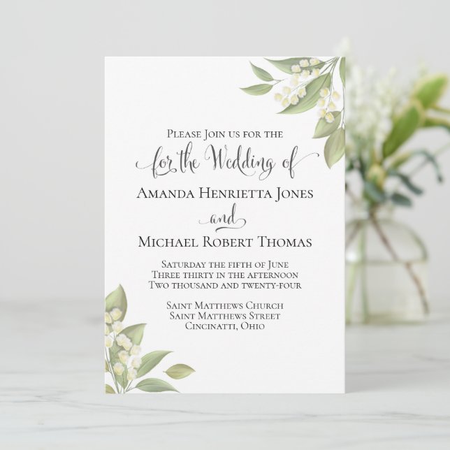 Invitación La vegetación ardiente deja un elegante florecimie (Anverso de pie)
