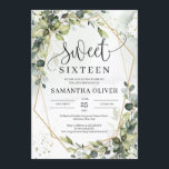 Invitación La vegetación de Boho hojas oro geométrico dulce d<br><div class="desc">La vegetación de Boho deja dulce geométrico de oro dieciséis invitaciones,  Contáctame para artículos coincidentes o para personalización,  Rosas de Rubor ©</div>