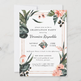 Invitación La vegetación de la jungla tropical | Graduación F