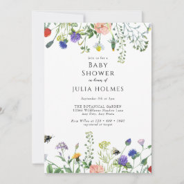 Invitación La vegetación de las flores silvestres | Abejas Fl