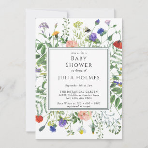 Invitación La vegetación de las flores silvestres   Abejas Fl