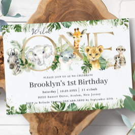 Invitación La vegetación de los animales de la selva salvajes