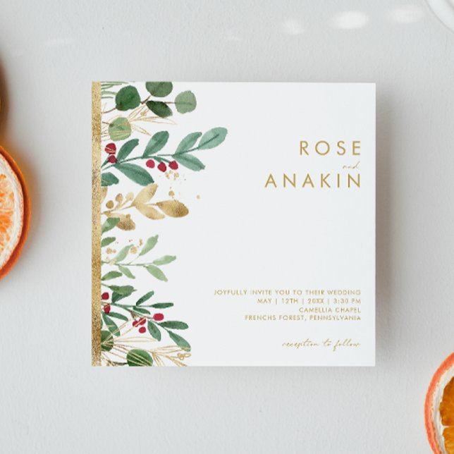 Invitación La vegetación de los Navidades modernos | Boda de  (Subido por el creador)