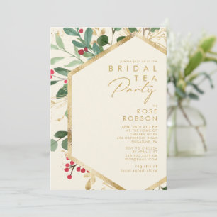 Invitación La vegetación de los Navidades modernos Cream Br