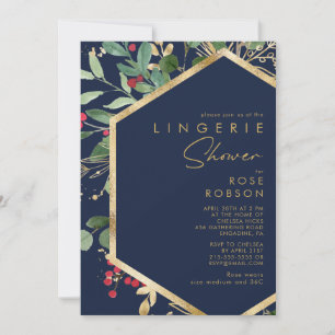 Invitación La vegetación de los Navidades modernos Ducha Na