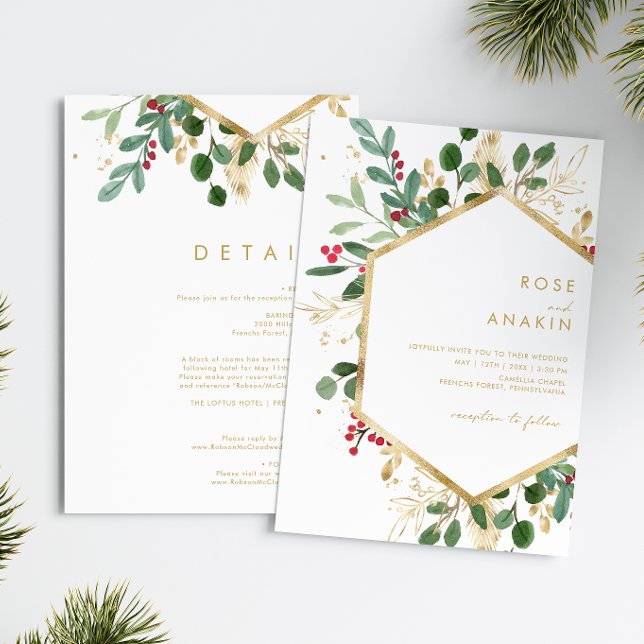 Invitación La vegetación de los Navidades modernos | Todos En (Subido por el creador)