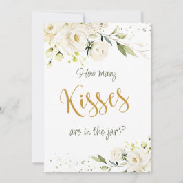 Invitación La vegetación de rosas blancas adivina cuántos bes