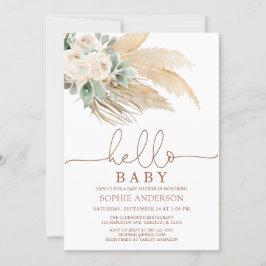 Invitación La vegetación del desierto Boho Pampas Grass Baby