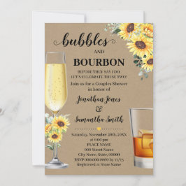 Invitación La vegetación del girasol burbujas y el borbono an