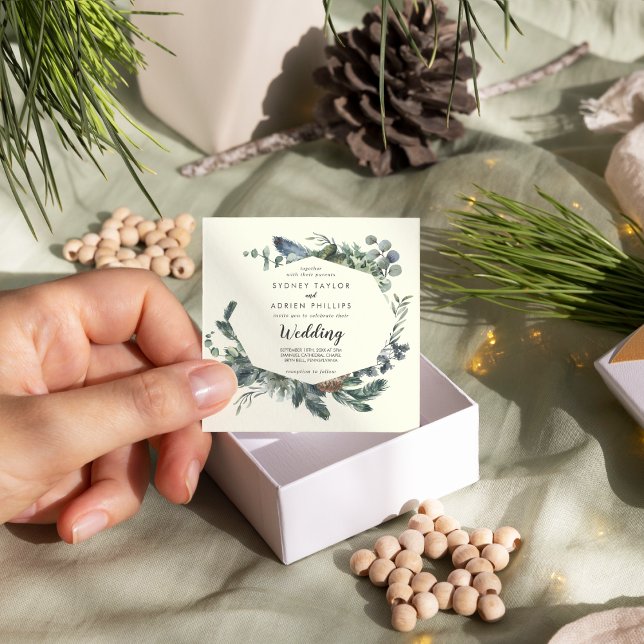 Invitación La vegetación del invierno | Boda informal de marf (Subido por el creador)