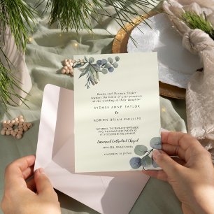 Invitación La vegetación del invierno   Boda tradicional de m