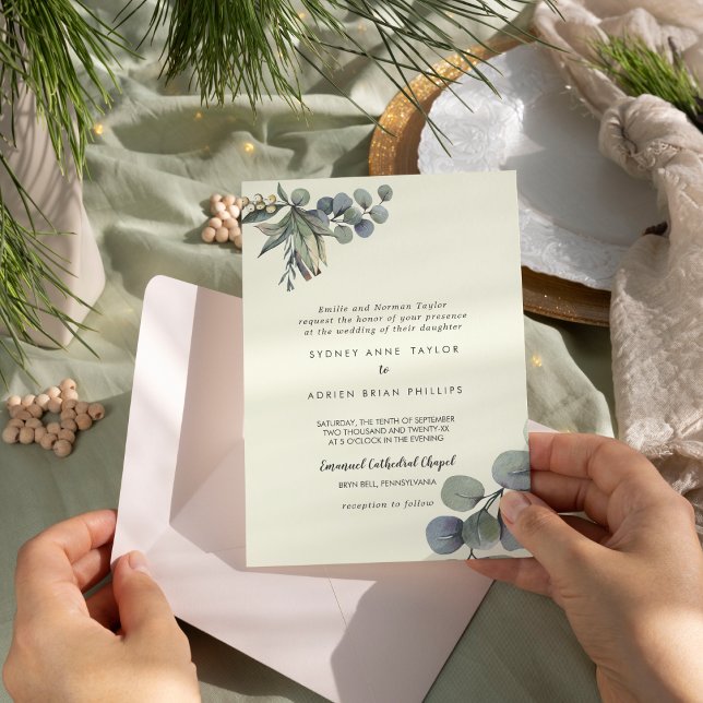Invitación La vegetación del invierno | Boda tradicional de m (Subido por el creador)