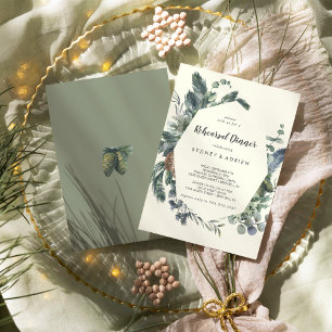 Invitación La vegetación del invierno   Cena de ensayo de mar