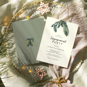 Invitación La vegetación del invierno   Fiesta de compromiso