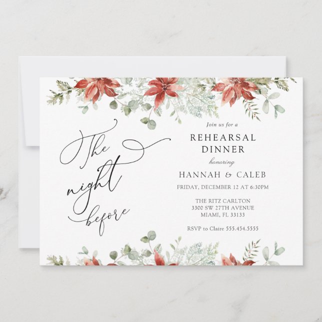 Invitación La vegetación del invierno la noche antes de la ce (Anverso)