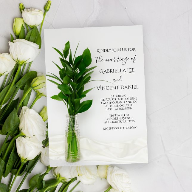 Invitación La vegetación en el Boda blanco (Subido por el creador)