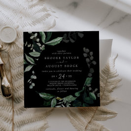 Invitación La vegetación esmeralda | Boda de Black Square