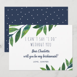 Invitación La vegetación esmeralda - Sé mi dama de honor