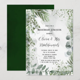 Invitación La vegetación Eucalyptus deja a las damas de honor