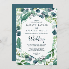 Invitación La vegetación exuberante y el Boda Eucalyptus