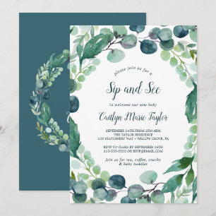 Invitación La vegetación exuberante y el Sip Eucalyptus y ver