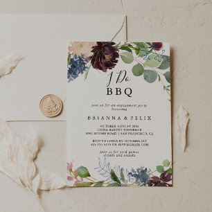 Invitación La vegetación floral borgoñona Yo hago la fiesta d