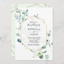 La vegetación geométrica de oro deja Boda