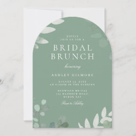 Invitación La vegetación moderna deja a la ducha de novia Bru