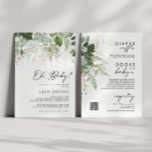 Invitación La vegetación moderna y el oro todo en un solo Bab<br><div class="desc">Presentamos nuestra exquisita vegetación moderna y oro en una sola invitación a la ducha de bebé, con delicados acentos dorados en medio del frondoso follaje de hojas de eucalipto salado y motivos de helecho. Su diseño minimalista, impregnado de elementos botánicos, evoca una sensación de encanto bohemio, creando una atmósfera encantada....</div>