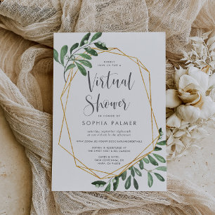 Invitación La vegetación natural Brida virtual o Baby Showe