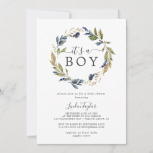 Invitación La vegetación otoñal es un niño Baby Shower