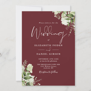 Invitación La vegetación rosa de palisandro deja Boda de mono