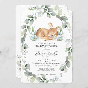 Invitación La vegetación rústica de los ciervos de Woodland L