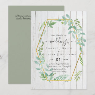 Invitación La vegetación rústica en el Boda de presupuesto pa