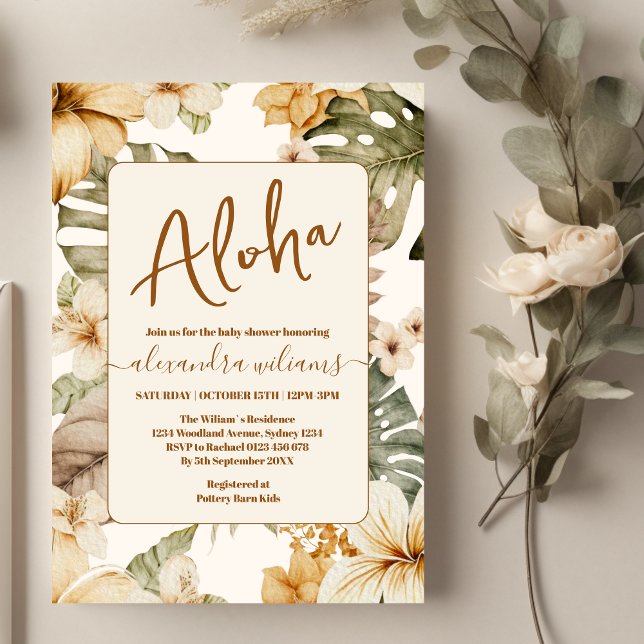 Invitación La vegetación tropical salvaje deja una ducha de b (Subido por el creador)
