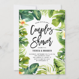 Invitación La vegetación tropical y la ducha de las parejas d