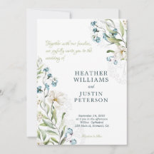 La vegetación y la elegante boda de flores blancas