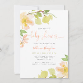 Invitación La vegetación y la escritura floral rosa Rubor Bab