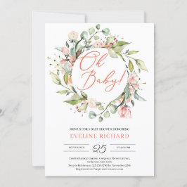 Invitación La vegetación y la flor rosa rubia de flores Oh be