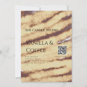 Invitación La vela de la soja del café de vainilla añade el n