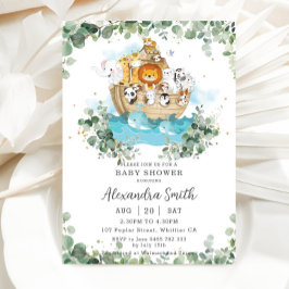 Invitación La verde Baby Shower neutral de género de Noah