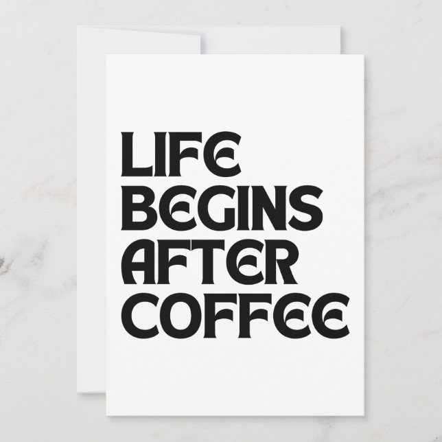 INVITACIÓN LA VIDA COMIENZA DESPUÉS DEL CAFÉ (Anverso)