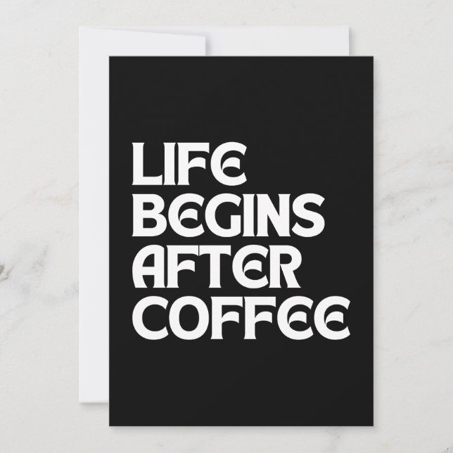 INVITACIÓN LA VIDA COMIENZA DESPUÉS DEL CAFÉ (Anverso)